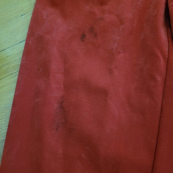 Matching Set! Red Suede Suit: Pants and Jacket - Picture 5 of 12